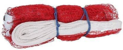 KNK Nylon Four Side Cotton Tape Pack Of 1 Piece Badminton Net(Red)