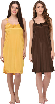 You Forever Women Nighty(Brown, Yellow)