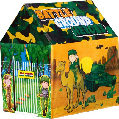 FIDDLERZ Tent House for Kids Boys Girls Home Pretend Play Big Toy Baby House Hut (Battle Ground Heroes)(Multicolor)