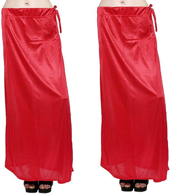 Guddan GD-1108-Red-Combo Pure Satin Petticoat(Free)