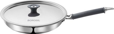 BOROSIL Cookfresh Tri-ply Fry Pan 20 cm diameter with Lid 1.3 L capacity(Stainless Steel, Induction Bottom) BOROSIL Cookfresh Tri-ply Fry Pan 20 cm diameter with Lid 1.3 L capacity(Stainless Steel, Induction Bottom)