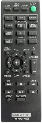 BhalTech RM-AMU171 AV System (CMT-BT60 CMT-BT60B CMT-BT80W CMT-BT80WB CMT-SBT100 CMT-SBT100B CMT-SBT300W CMT-SBT300WB HCD-SBT100 HCD-SBT300W HCD-SBT300WB) Compatible for  Sony Remote Controller(Black)