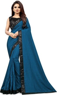 Taboody Empire Embellished Bollywood Art Silk Saree(Dark Blue)