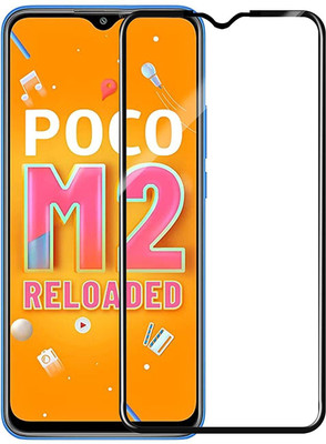 TINGTONG Edge To Edge Tempered Glass for Poco M2 Reloaded(Pack of 1)