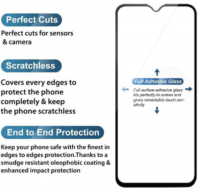 HOBBYTRONICS Edge To Edge Tempered Glass for VIVO V20, VIVO V20 SE, VIVO Y73, OPPO F15(Pack of 1)