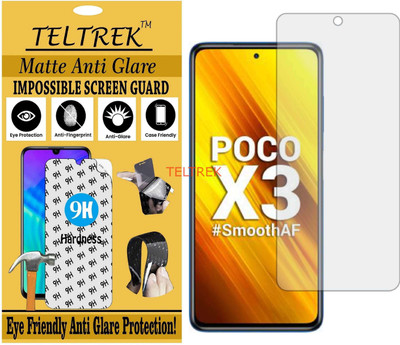 TELTREK Tempered Glass Guard for XIAOMI MI POCO X3 (Matte Flexible Shatterproof)(Pack of 1)