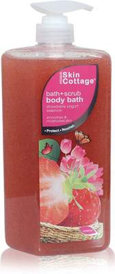 Skin Cottage BATH SCRUB STRAWBERRY YOGURT 1L Scrub(1000 ml)