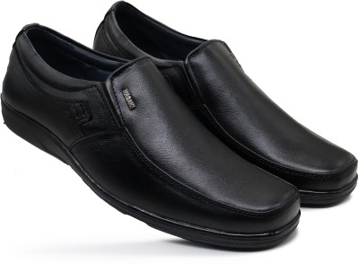 Masaki Genuine Leather Formal Shoes Slip On For Men(Black)