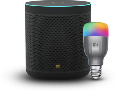 Mi Smart Speaker (Google assistant) and Mi Smart color bulb combo Pack(Black)