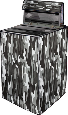 Wings Star Top Loading Washing Machine  Cover(Width: 58 cm, Black)