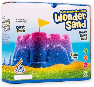 ARNIYAVALA Wonder Sand 1000 Grams for Play. Smooth Sand for Kids, Two Big Moulds Inside