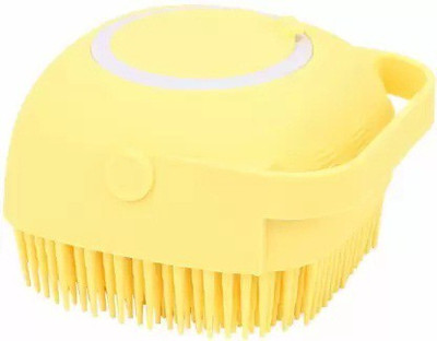 CRAZYGOL Silicone Body Scrubbers Brush for Use in Shower Blue Yellow