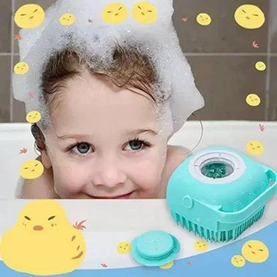 Nikdhan Creation Silicone Soft Bath Body Brush with Shampoo Back Body Brush