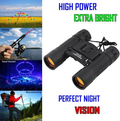 DFER Pocket Size Day Night Vision Binocular Foldable Monocular Binoculars(25 mm , Black)