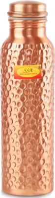 Shivshakti Arts Pure & Aayurvedic Copper Bottle (1 LTR Extra Large) Hammer - With Health Benefits 1000 ml Bottle(Pack of 1, Copper, Copper)