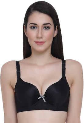 Glamoras Womens Cotton Nylon Elastane Padded Underwire Adjustable Straps Pushup Bra Everyday Bra Women Push-up Lightly Padded Bra(Beige)