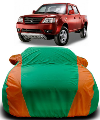 Gavya Car Cover For Tata Xenon XT (With Mirror Pockets)(Green, Orange)