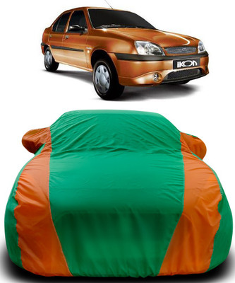 ProRox Car Cover For Ford Ikon (With Mirror Pockets)(Green, Orange)