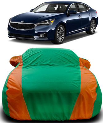 Gavya Car Cover For Kia Cadenza (With Mirror Pockets)(Green, Orange)