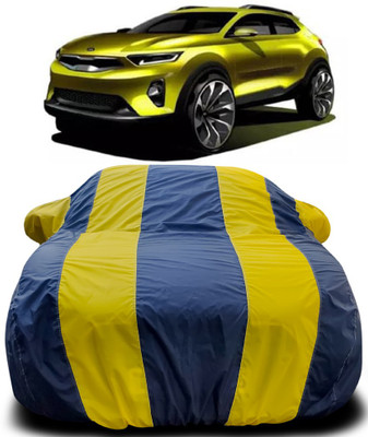 APNEK Car Cover For Kia QYI (With Mirror Pockets)(Blue, Yellow)