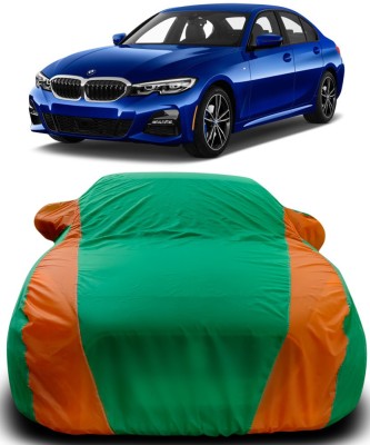 Gavya Car Cover For BMW 325i (With Mirror Pockets)(Green, Orange)