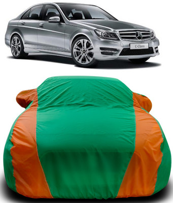 APNEK Car Cover For Mercedes Benz C220 (With Mirror Pockets)(Green, Orange)