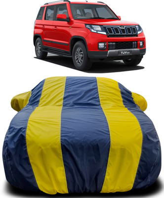 APNEK Car Cover For Mahindra TUV300 Facelift (With Mirror Pockets)(Blue, Yellow)