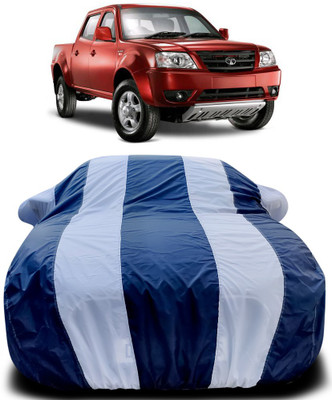 APNEK Car Cover For Tata Xenon (With Mirror Pockets)(Blue, White)