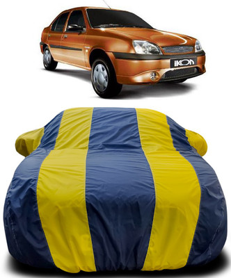 APNEK Car Cover For Ford Ikon (With Mirror Pockets)(Blue, Yellow)