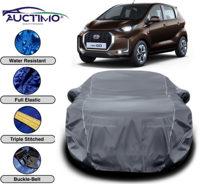 AUCTIMO Car Cover For Datsun Redi GO 1.0 S (With Mirror Pockets)(Grey)