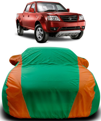 APNEK Car Cover For Tata Xenon (With Mirror Pockets)(Green, Orange)