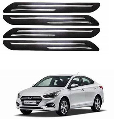 RONISH Silicone Car Bumper Guard(Black, Pack of 4, Hyundai, Fluidic Verna)