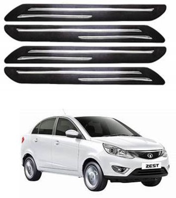 RONISH Silicone Car Bumper Guard(Black, Pack of 4, Tata, Zest)