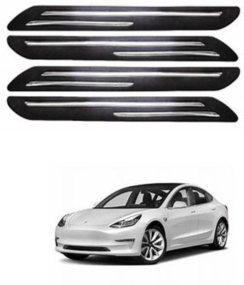RONISH Silicone Car Bumper Guard(Black, Silver, Pack of 4, Universal For Car, Universal For Car)
