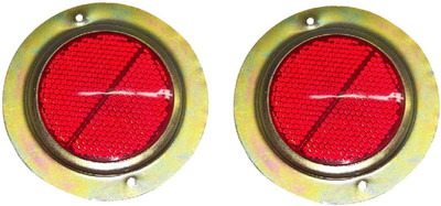 Allpartssource Reflex Round Reflector Set of 2 Car Reflector Light(Red)