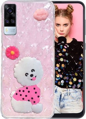 KC Back Cover for Vivo Y53s, VIVO Y51, Vivo Y51A, Vivo Y31(Pink, Shock Proof, Silicon)
