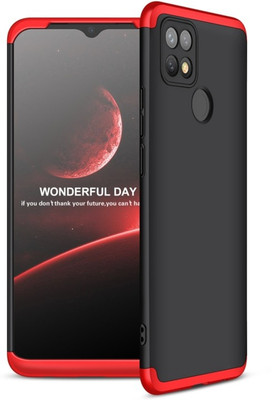 SAPCASE Front & Back Case for Oppo A15(Red, Dual Protection, Pack of: 1)