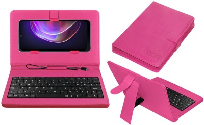 ACM Keyboard Case for Vivo V21(Pink, Cases with Holder, Pack of: 1)