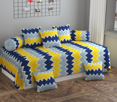 revorg Polycotton Abstract Diwan Set(Yellow)
