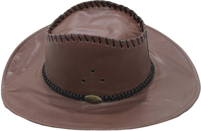 FULLY Velvet Hat(Brown, Pack of 1)