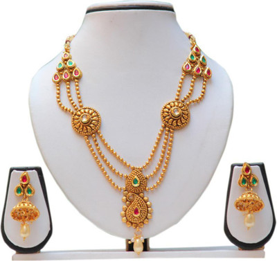 Swarajshop Copper Gold-plated Gold Jewellery Set(Pack of 1)