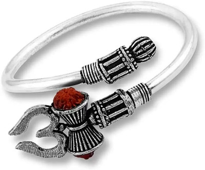 Lila Brass Silver Coated Kada