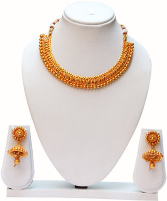 Swarajshop Copper Gold-plated Gold Jewellery Set(Pack of 1)