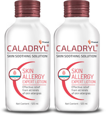 Caladryl Skin Allergy Expert Lotion and Soothing Solution for Face & Body Liquid(2 x 125 ml)