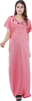 NACNO Women Nighty(Pink)