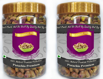 T.S. Universal Premium Pistachio Without Shell Non Roasted or Salted Super Value Combo Pack Pistachios(2 x 250 g)