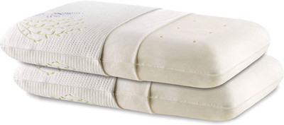 The White Willow Regular Medium Firm Orthopaedic Memory Foam Solid Sleeping Pillow Pack of 2(White)