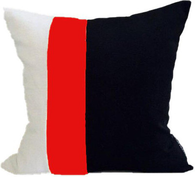 PICKKART Geometric Pattern Square Shape Huggable Soft Plush Stuffed Cushion Pillow Toy in three Color, SIze 37 cm  - 37 cm(Red, Black, White)