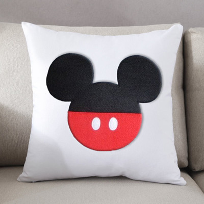 PriMaryHoMe Microfibre Toons & Characters Cushion Pack of 1(White)
