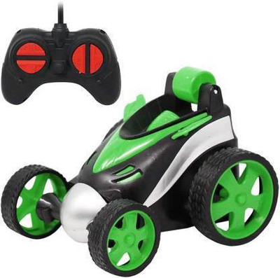 AKCOLLECTION RC Tumbling Stunt Dump Truck 360 Degree Rotating Remote Control Toy(Green)